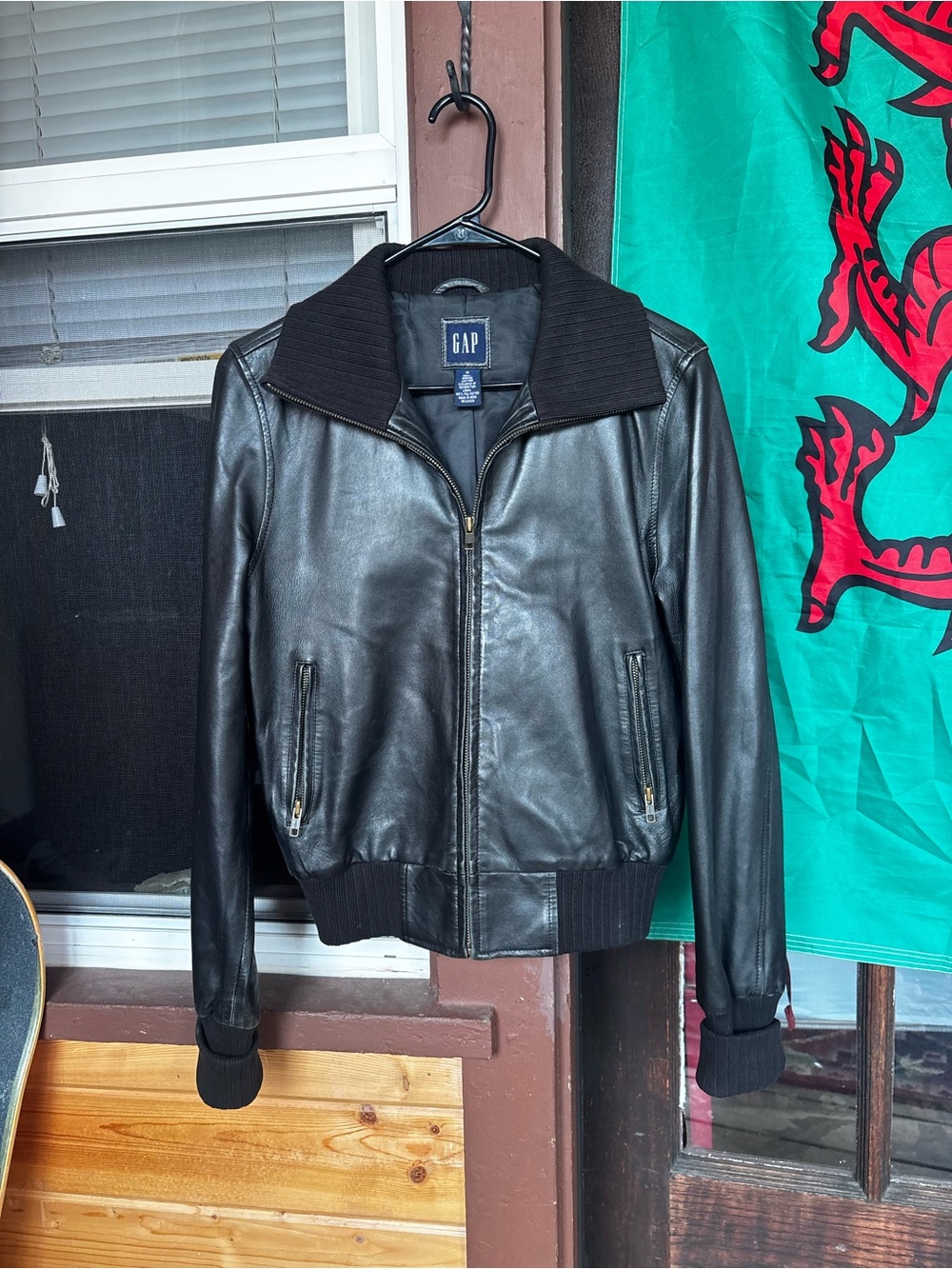 GAP Genuine Leather Bomber Jacket